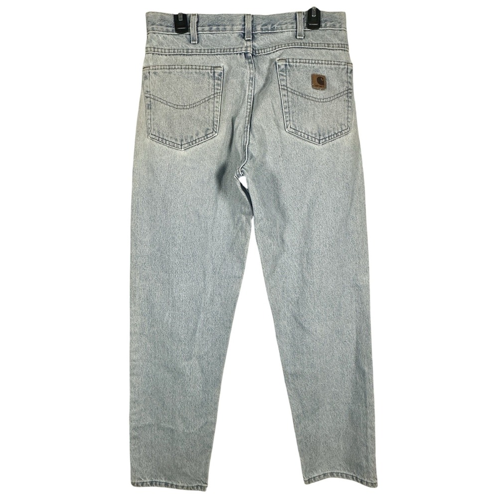 Carhartt B17 Jeans Mens 34x32 Light Wash Stonewash Relaxed Fit Tapered‎ Leg 90s